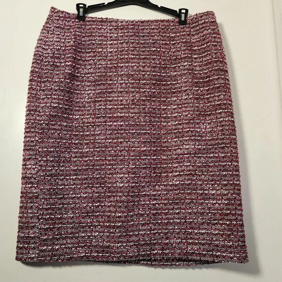 Karl Lagerfeld Paris Women's Tweed Skirt A-Line Knee Length Multi Color Size 14 - Picture 1 of 5